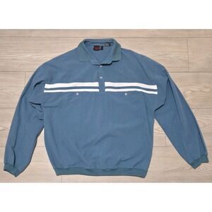 Hawk Creek Vintage Polo Rugby Shirt Long Sleeve Mens Size Medium Blue